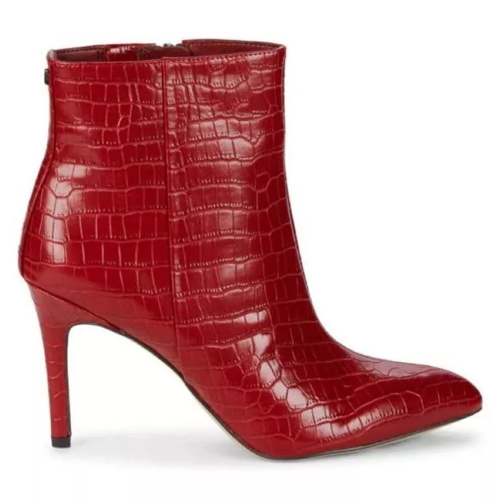 NIB SAM EDELMAN ‘Olie’ Spiced Red Croc Bootie size 8
